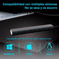 thumbnail image 4 of Multi Usb 3.0 Hub Labg Divisor De 7 Puertos Velocidad De 5 Gbps Negro, 4 of 4