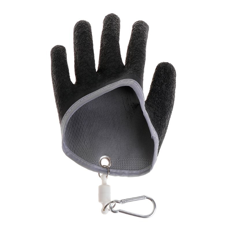 Fishing Gloves Non Slip Latex Glove With Magnet Release Fish Grab Anti Skid Hand 