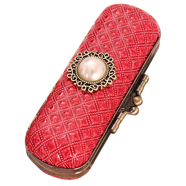 Elegant Lipstick Holder Delicate Women Leather Lipstick Case with