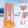 thumbnail image 2 of Gibobby Pantalones para mujer Pantalones de dormir para mujer, pantalones largos de lana gruesa de felpa Coral para invierno, pantalones para otoño e invierno(Rojo,G), 2 of 4