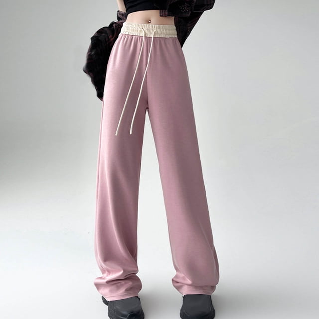 RXIRUCGD Women's Mid-waist Pocket Overalls Casual Pants In Spring And Summer, Pink, Size: S
