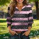 thumbnail image 5 of Camisetas de Cuello de Tripulación de Manga Larga para Hombres Moda de Mujer Primavera Y Verano Botón Arriba Cardigan 3/4 Cuarto de Manga Chaqueta Cuello en V Top Mujer Camisetas de Manga Larga Algod, 5 of 5