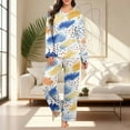 thumbnail image 6 of Censtreet Women's Pajama Set, 2 Piece Lounge Outfits Printed Sleepwear Fall Long Sleeve Long Pant Ladies Pjs, 6 of 7