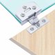 thumbnail image 1 of [2 fotos] Armario Porte En Verre Charnire Salle De Bain Pince Sans Cadre Porte En Verre Armoire Vitrine Armoire Pince 90 Degrs Charnire (argent), 1 of 5