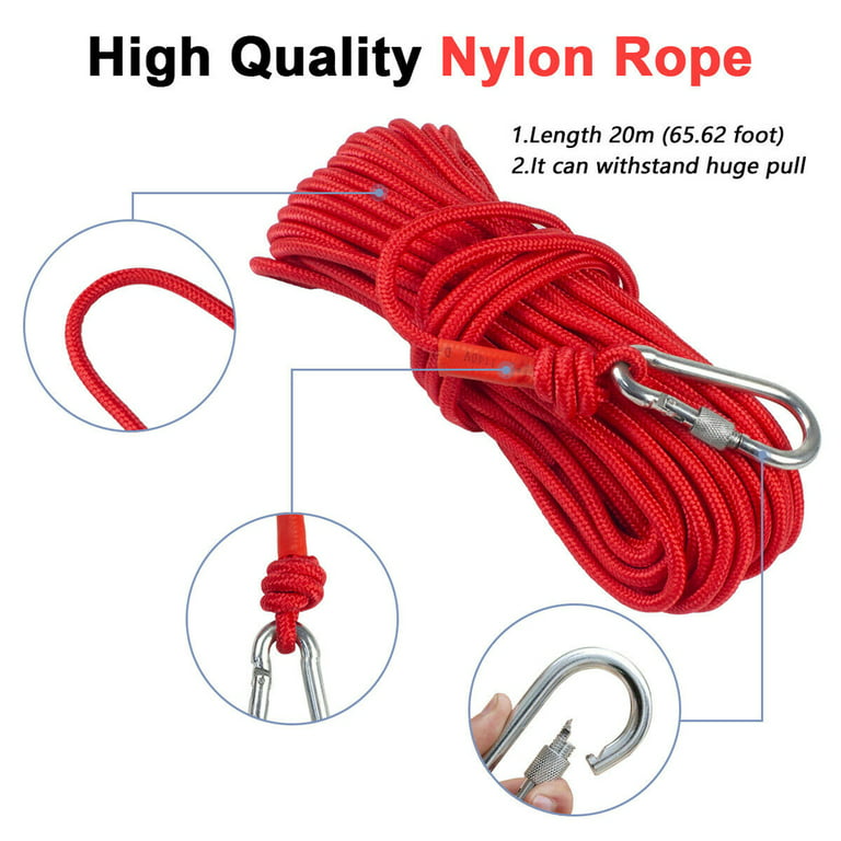 Is this multi-filament polypropylene rope strong enough for 250kg, 550lbs  magnet? If so 6mm or 10mm thickness? : r/magnetfishing