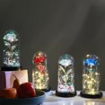 thumbnail image 2 of LED Lamp Glass Cover Rose Flower Micro Landscape Decorative Light Christmas Gift, 2 of 8