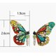 thumbnail image 4 of Pendientes de mariposa de cristal coloridos para mujer, aretes de temperamento elegantes de sueño a la moda Rojo Verde, 4 of 5