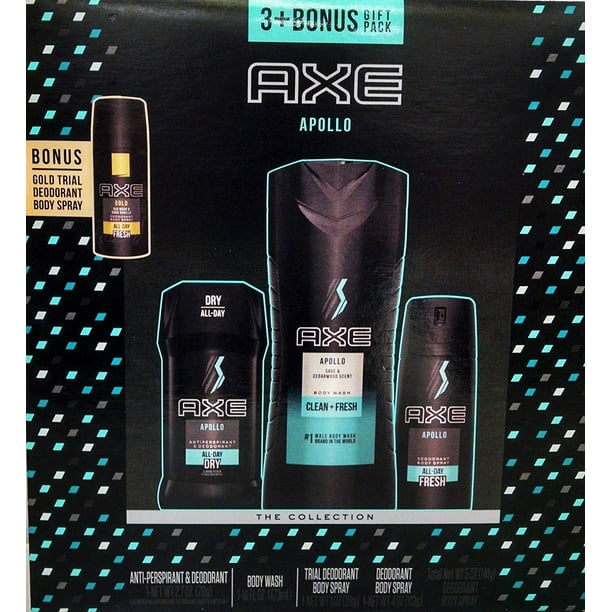 Axe APOLLO 4 piece Holiday Gift Set + FREE 5Pack of