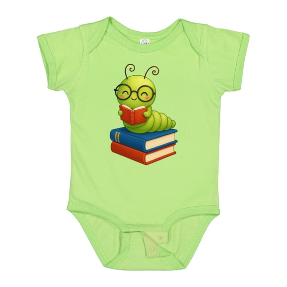 Inktastic Reading Bookworm Boys or Girls Baby Bodysuit