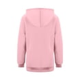 thumbnail image 5 of WTOBBY Women's Oversized Zip Hooded Jacket Fall Fashion Sweatshirt Casual Long Sleeve Top with Comfort Fit for Autumn Streetwear,Pink S, 5 of 5