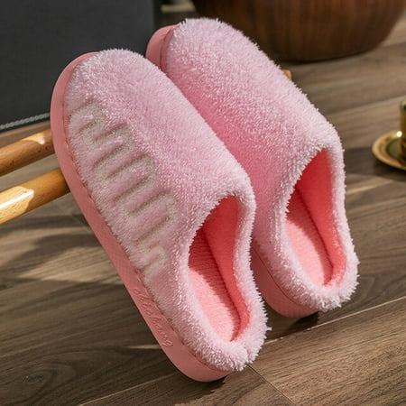 

CoCopeanut 2022 Fashion New Women Slippers Winter Thicken Plush Home Plush Warm Cotton Slippers Women s Indoor Platform Slippers Couple