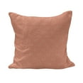 thumbnail image 1 of Peach Fluffy Throw Pillow Cushion Cover, Flower Ornate Pattern Nature Inspired Image with Soft Color Spring Summer Foliage Print, Decorative Square Accent Pillow Case, 20" x 20", Peach, by Ambesonne, 1 of 5