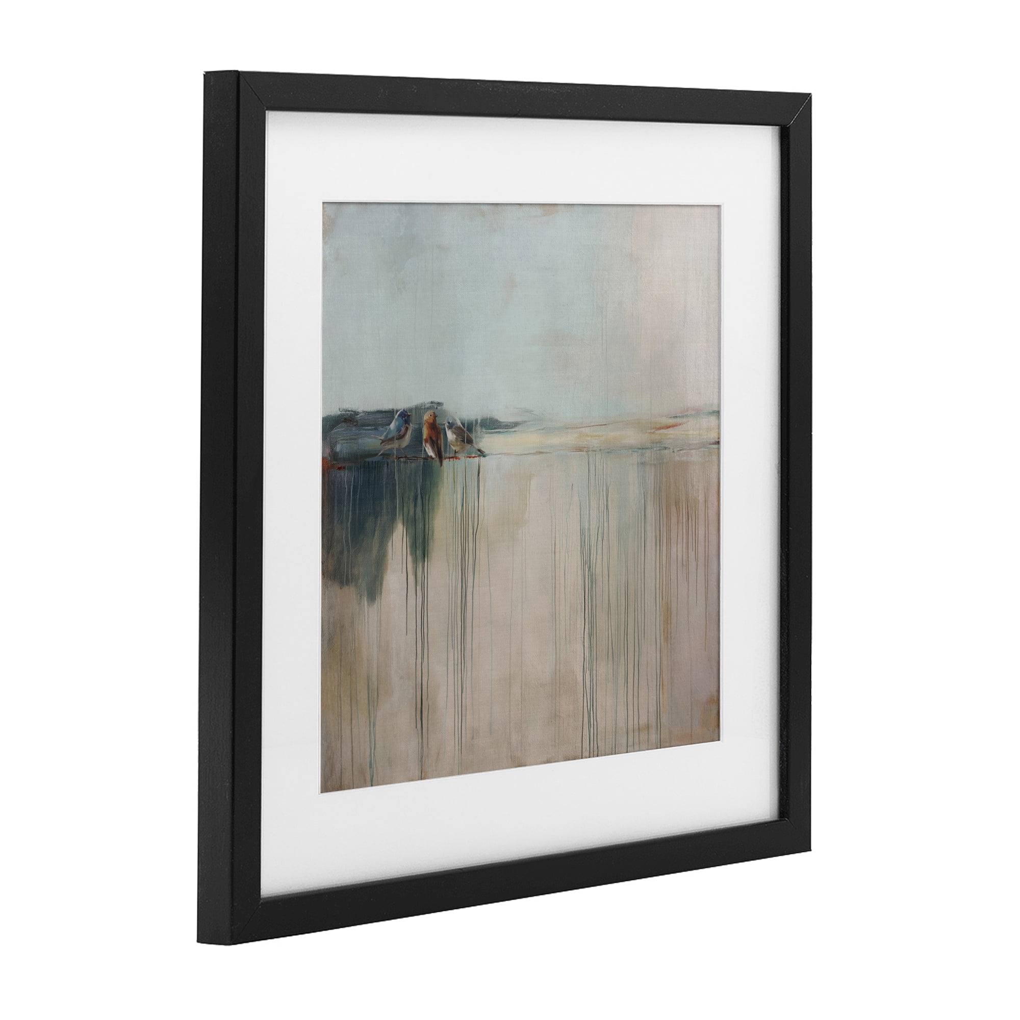 Stupell Industries Drips And Feathers Abstract Black Framed Print Under Glass, design by Svetlana Aleynikova