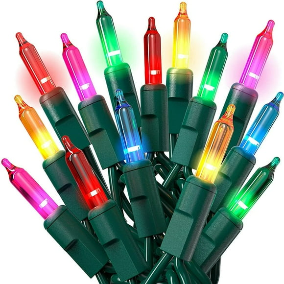 POINTERTECK 100/300 Count Multi Color Christmas Lights Set Outdoor Indoor Colored Twinkle Xmas Tree Lights for Christmas Decorations  Wedding  Holiday  Party  Home