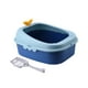 thumbnail image 3 of Inodoro para gatos Bandeja de arena para mascotas con tapa abierta a prueba de salpicaduras para gatos Azul L, 3 of 9