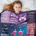 thumbnail image 5 of Kainsy Paready 12th Birthday Gifts for Girls Throw Blanket-Soft Blanket for Couch Bed, 12th Birthday Decorations, Best Teenage Girl Gifts for 12 Year Old Girls(30"x40"), 5 of 7