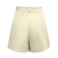 thumbnail image 2 of Shorts for Women Elegant Dressy Shorts for Summer to Smart-Casual Wardrobe with Pockets and Wide-Leg Beige M, 2 of 5
