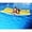 Yellow/Blue, variant on Aqua Select The Unsinkable Molly Brown Swimming Pool Float | Floating Pool Mattress | 72" x 40" Large Comfortable Mat | Use in or Out of Pool