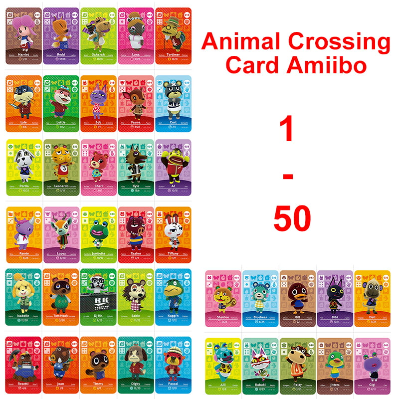 Manfiter 1 to 50 Animal Crossing Card Amiibo Universal for NS