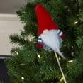 thumbnail image 2 of Northlight 11.5” Santa Gnome with Hat and Striped Arms on a Stick Christmas Ornament - Gray/Red, 2 of 4