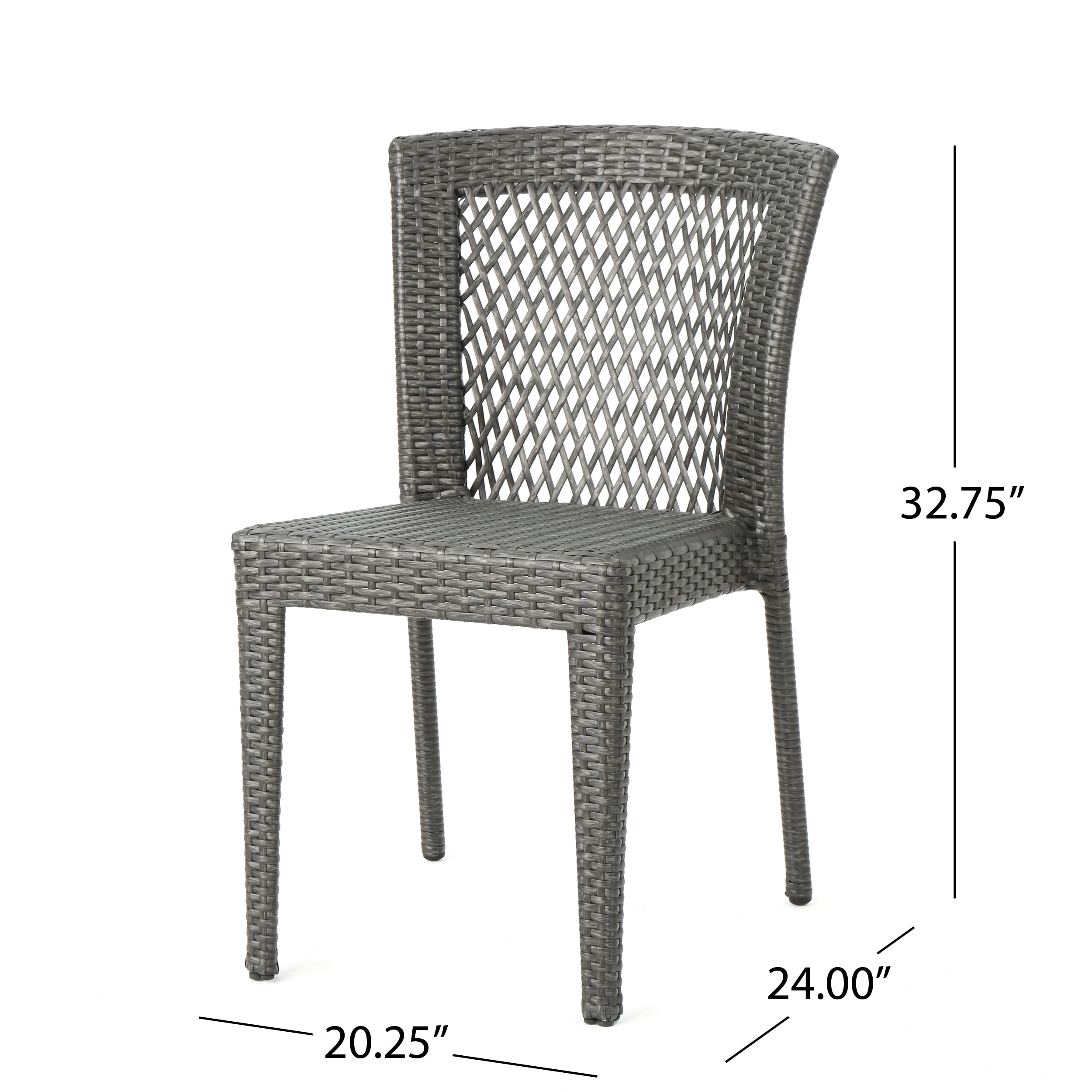 Outdoor Wicker Dining Chairs,Grey