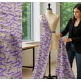 thumbnail image 5 of Soimoi Cotton Voile Fabric Leaves & Lavender Shirting Print Sewing Fabric Yard 56 Inch Wide, 5 of 7