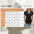 thumbnail image 4 of SHIBEVER V Neck Tops for Women Summer Shirts Casual Short Sleeve T Shirts Fashion Dolman Side Shirring Tunic Loose Solid Color White Tee Size XL, 4 of 5
