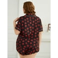thumbnail image 6 of ebukurty Valentine's Day Plus Size Pajama Sets for Women 2 Piece Short Sleeves V-neck Sleepwear, Sizes 1XL-6XL, 6 of 6