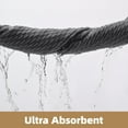 thumbnail image 4 of PABUBE Soft Dark Gray Woven Chenille Bathroom Rug, 16"x24", Non-Slip and Absorbent Bath Mat for Bathroom Floor, Machine Washable, Quick Drying, 4 of 9