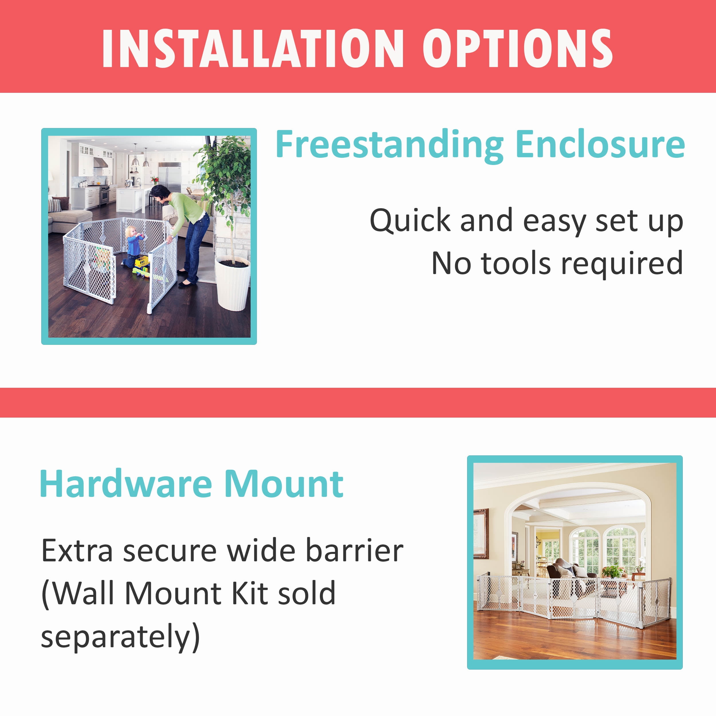 north states 6 panel superyard portable indoor outdoor playard