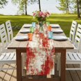 thumbnail image 4 of Table Runners 36 Inches Long Dress Scarves, Red Ombre Farmhouse Kitchen/Dining Table Runner, Short Coffee Tablerunners, Gradient Abstract Art Vintage 13x36 Inch, 4 of 9