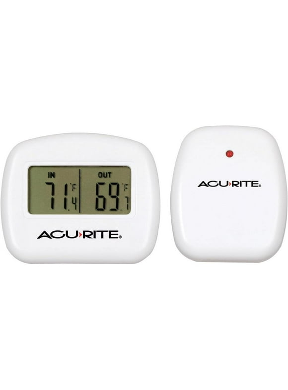 AcuRite 00782A2 Wireless Indoor/Outdoor Thermometer, Temperature,White, 0.4