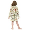 thumbnail image 7 of FORMRS Niños Bathrobe Unisex Hooded Robe Soft Plush Pajamas Sleepwear, Size 2-3T, Beige Floral, 7 of 7