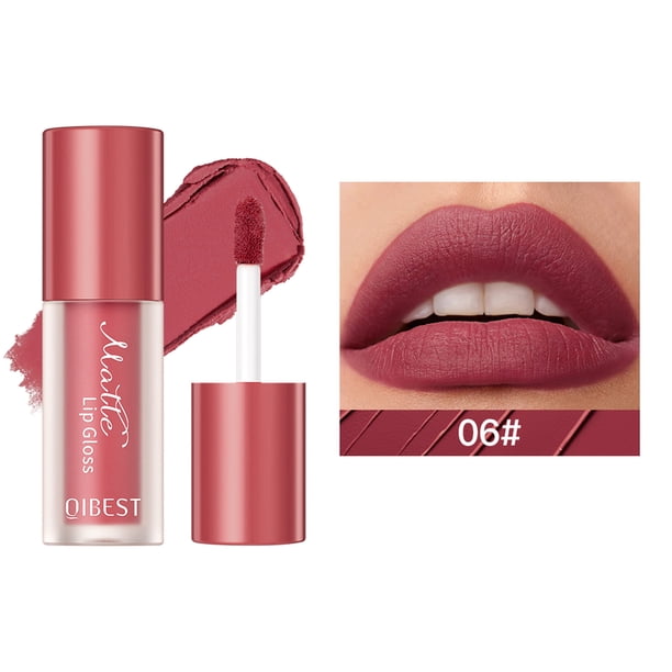 Fiudx Artículos en oferta con ofertas flash Lápiz labial mate, brillo labial antiadherente, brillo labial natural aterciopelado que no se desvanece, 2 ml