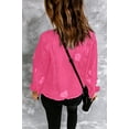 thumbnail image 2 of Necooer Women's Jean Jacket Distressed Washed Button Up Boyfriend Denim Jacket Coat With Pockets(pink,X-large), 2 of 5