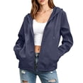thumbnail image 2 of Womens Hiking Jacket Full Zip Hooded Water Resistant Long Sleeve Outdoor Windbreaker Rain Jacket, 2 of 9