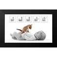 thumbnail image 2 of Hoenderkamp, Patrick 18x12 Black Modern Framed Museum Art Print Titled - Kitten and baby, 2 of 5