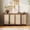 Walnut, variant on Brafabhome 63" Wide Sideboard with Solid Wood Handles, 4 Doors Buffet Cabinet with Storage Shelf for Living Room, Dining Room, Entryway | Nature