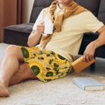 thumbnail image 6 of Kdxio Bees and Sunflowers Print Mens Sleep Shorts Bottoms Soft Comfy Pajama Wear Pants with Drawstring Pockets, 6 of 7