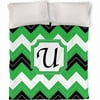 IDG Chevron Monogram Duvet Cover, Black