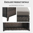 thumbnail image 4 of POCASSY 7PCS Outdoor Furniture Set with Firepit Table, Brown Wicker Outdoor Conversation Set with Patio Sectional Sofa Patio Swivel Chairs and Propane Firepit for Deck Porch Garden - Gray, 4 of 19
