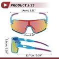thumbnail image 4 of Unique Bargains 1 Set Motorcycle Riding Goggles Anti-glare Tri-Acetyl Cellulos PC UV400 Mountain Bike Cycling Sunglasses Multicolor Lens Blue with Red Spots Frame, 4 of 6