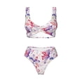 thumbnail image 4 of Daiia Lilies Flowers Women's Bikini Set Two Piece Swimsuit High Waisted Bikini Adjustable Straps Bikini Perfect for Beach, Pool, and Summer Vacation-XX-Large, 4 of 9