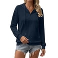 thumbnail image 2 of LIaqionyy Womens Hoodie Oversized Sweatshirt Casual Long Sleeve Drawstring Pullover Tops Textured Fall Winter Clothes, 2 of 7