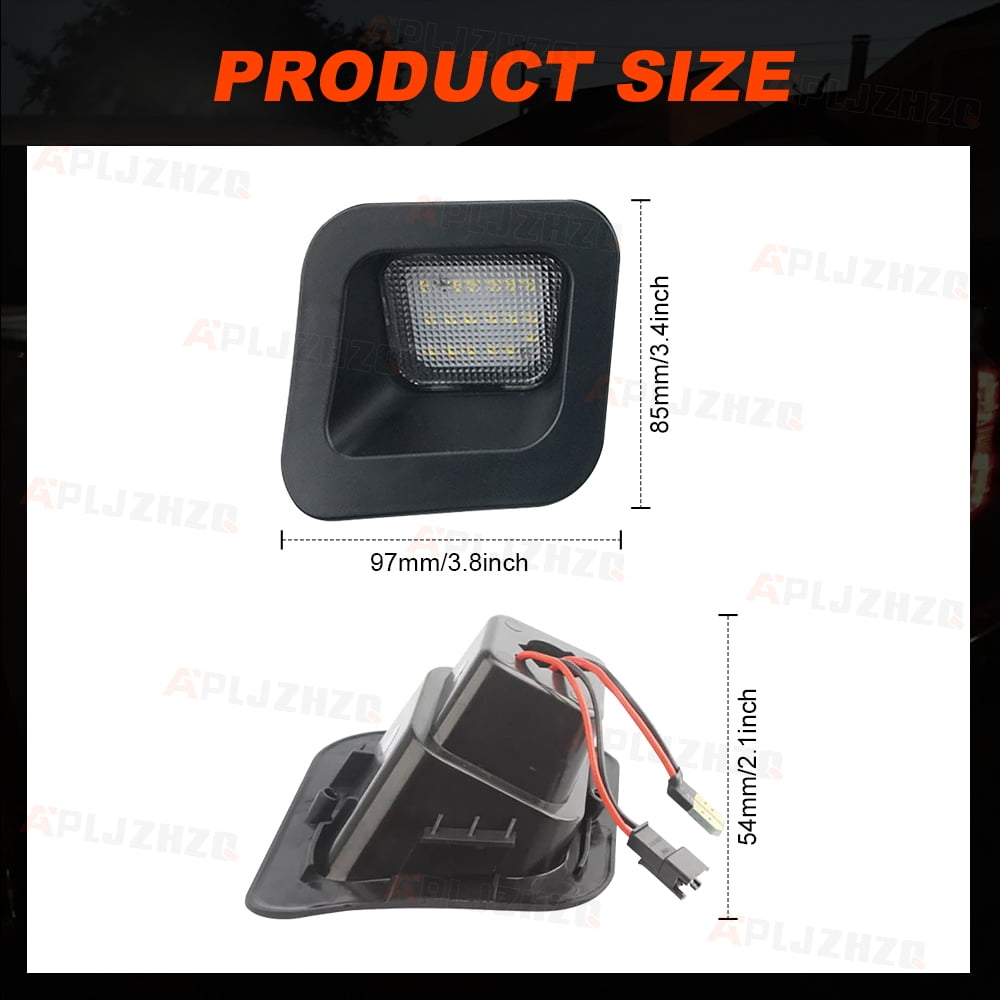 Fit DODGE RAM 2010-2018 1500 2500 3500 LED License Plate Light White Accessories