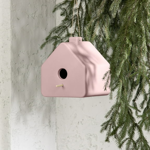 South Shore Dalya, Scandinavian Birdhouse,  Pink
