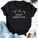 thumbnail image 1 of Puntoco Mujeres Moda Rhinestone Navidad Imprimir O-cuello Casual Camiseta Blusa tops Puntoco Puntoco-2187, 1 of 4