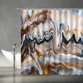 thumbnail image 2 of Marble Shower Curtain Abstract Marble Brown Mineral Ink Texture Luxury Ombre Modern Art Pattern Fabric Bathroom Decor Set with Hooks(36" WX70 H), 2 of 3