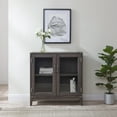 thumbnail image 4 of Leick Home Beckett Wood Foyer Cabinet, Anthracite/Pewter, 4 of 14
