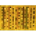 thumbnail image 1 of Ahgly Company Machine Washable Indoor Rectangle Abstract Yellow Contemporary Area Rugs, 2' x 3', 1 of 4